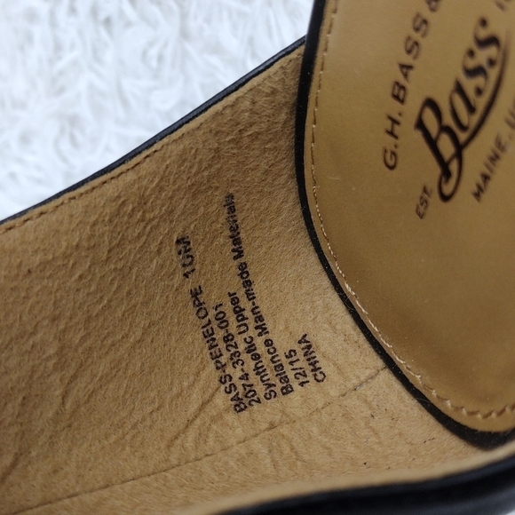 G.H. Bass & Co. Penelope Black Open Toe Ankle Strap Block High Heel Sandal Shoe - Picture 10 of 15